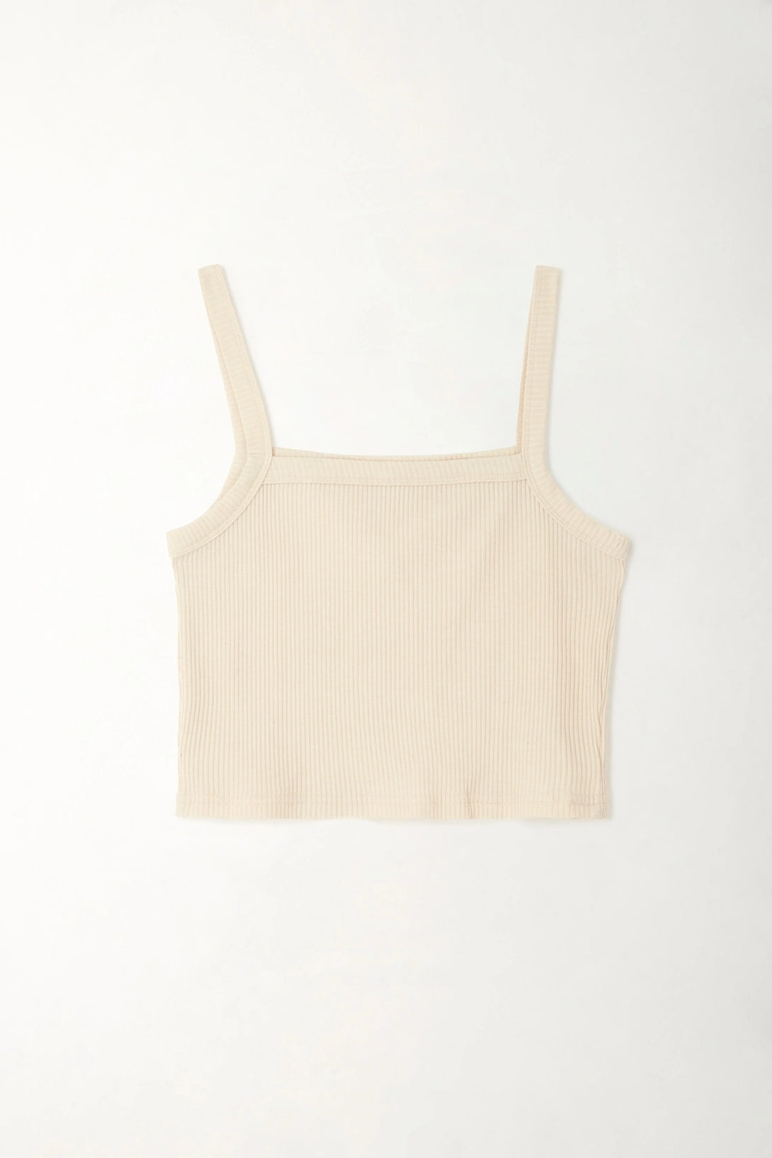 Camiseta en rib crudo para mujer