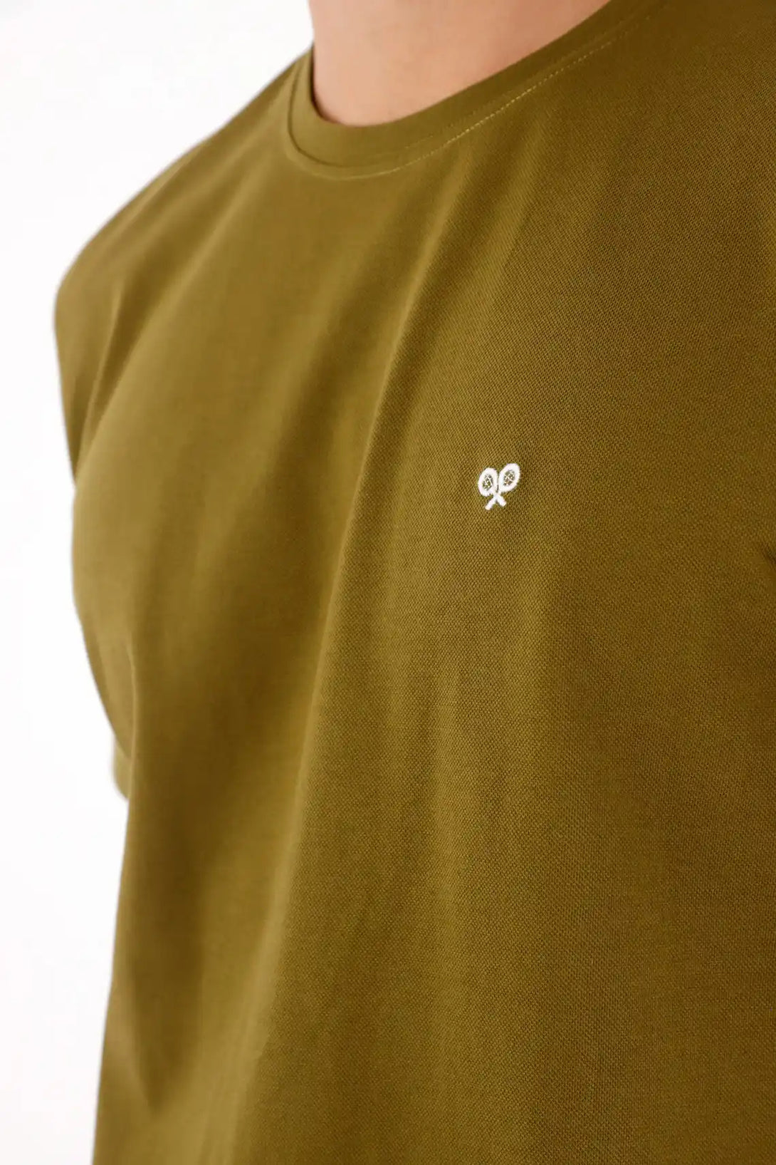 Men's green anti-pilling t-shirt