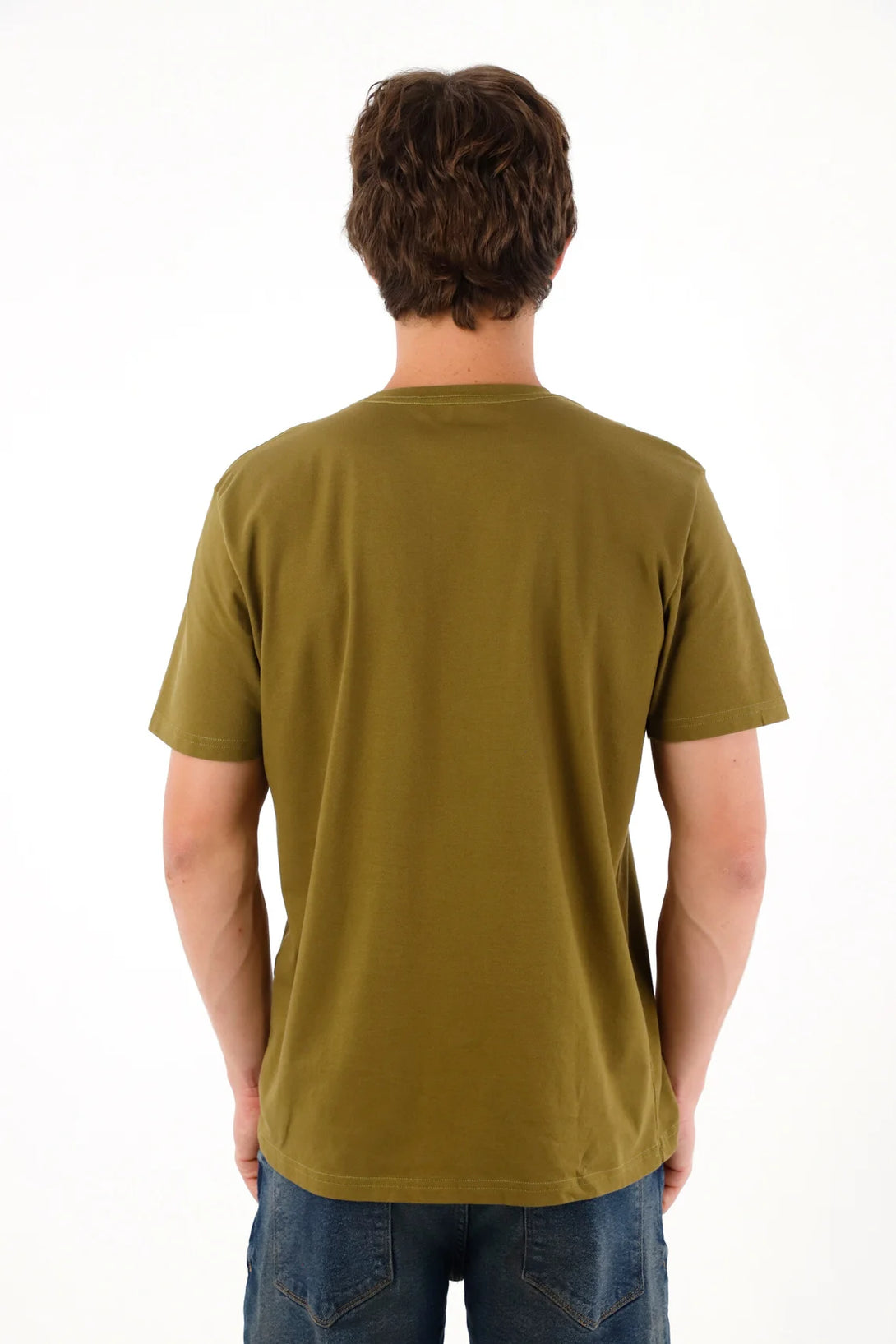 Men's green anti-pilling t-shirt