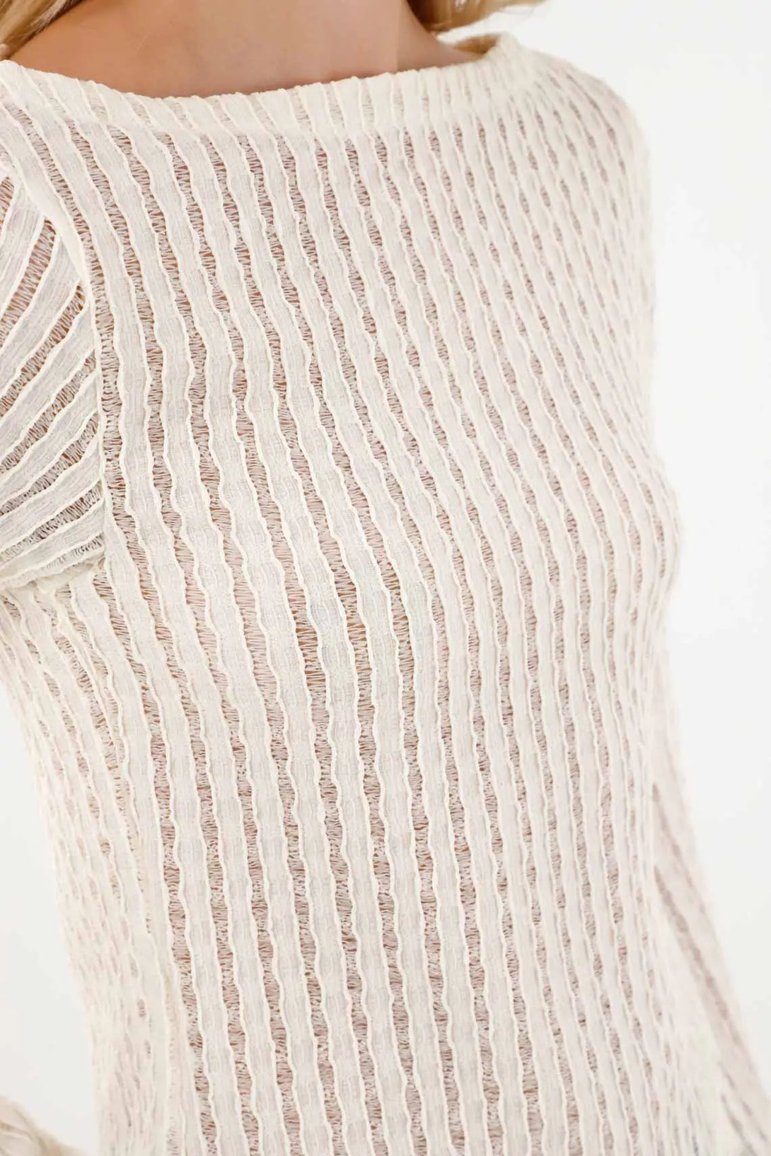Women's Long Sleeve Textured T-Shirt