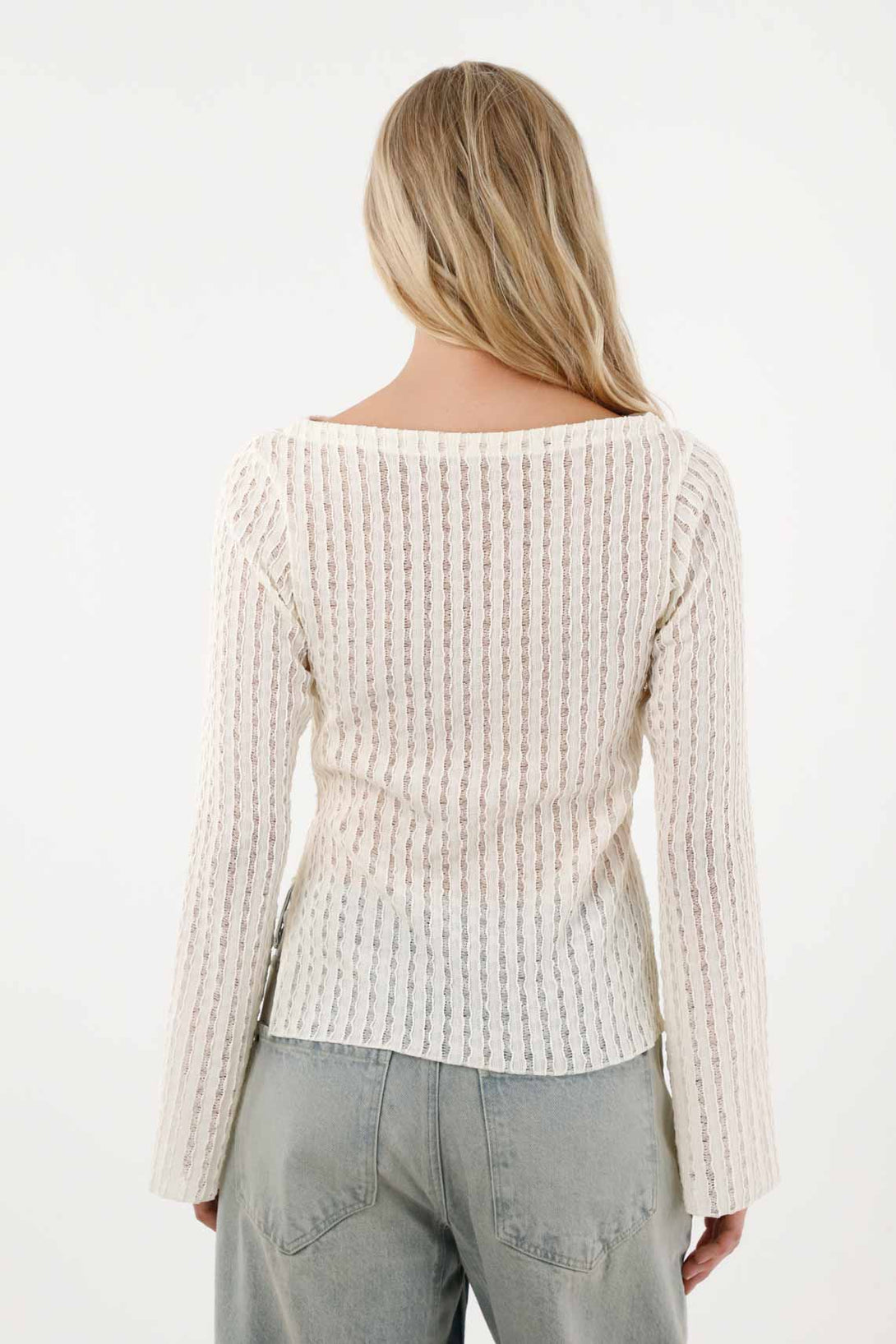 Women's Long Sleeve Textured T-Shirt
