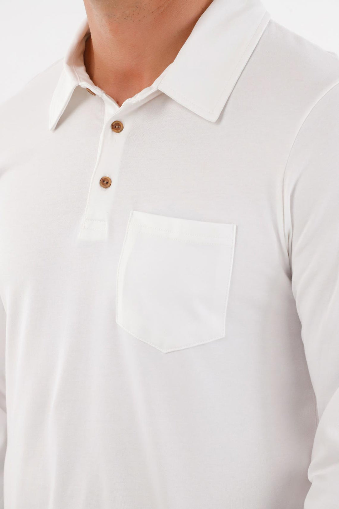 Camiseta de cuello polo blanca para hombre