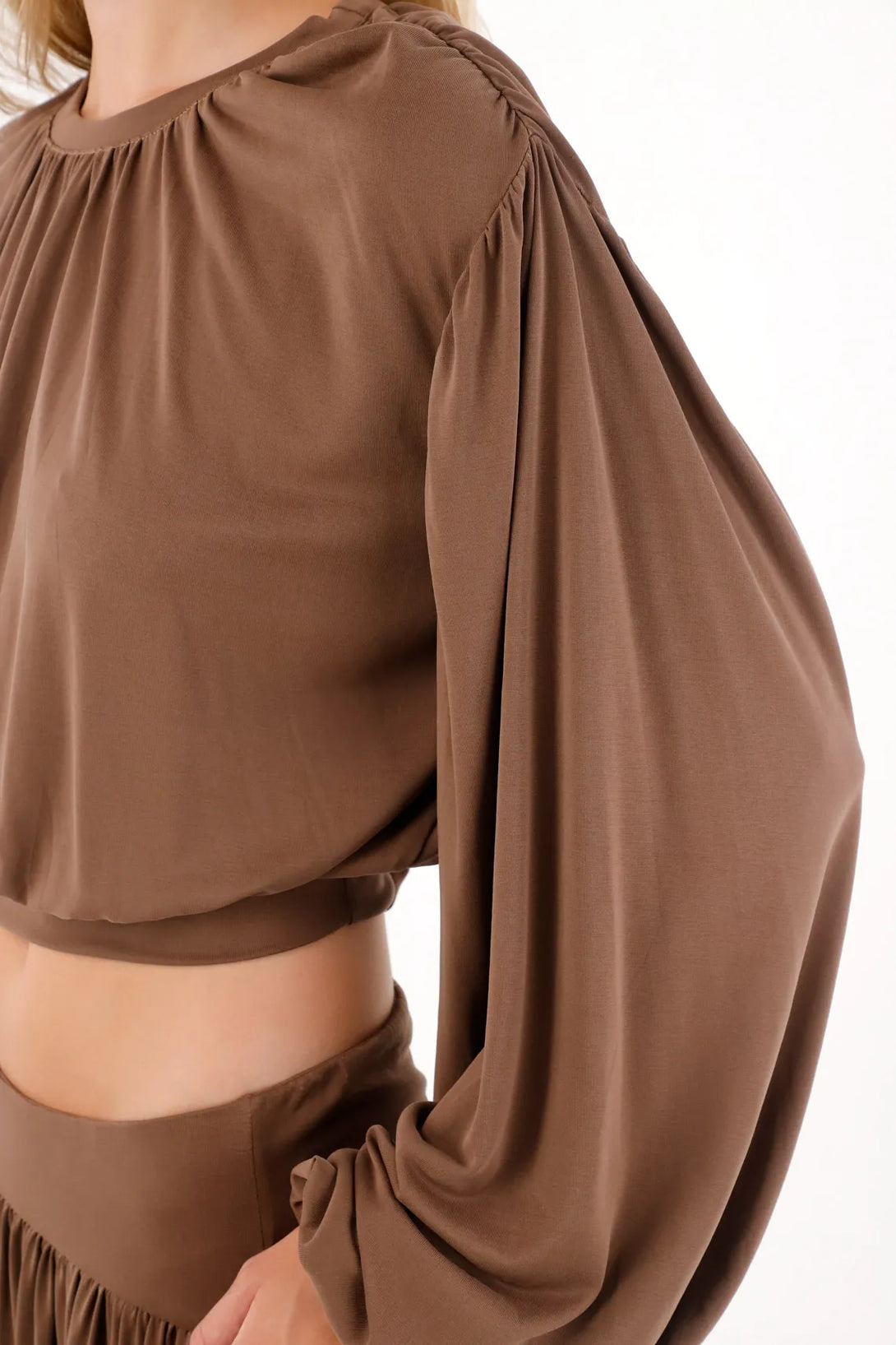 Café Long Sleeve Volume Top for Women