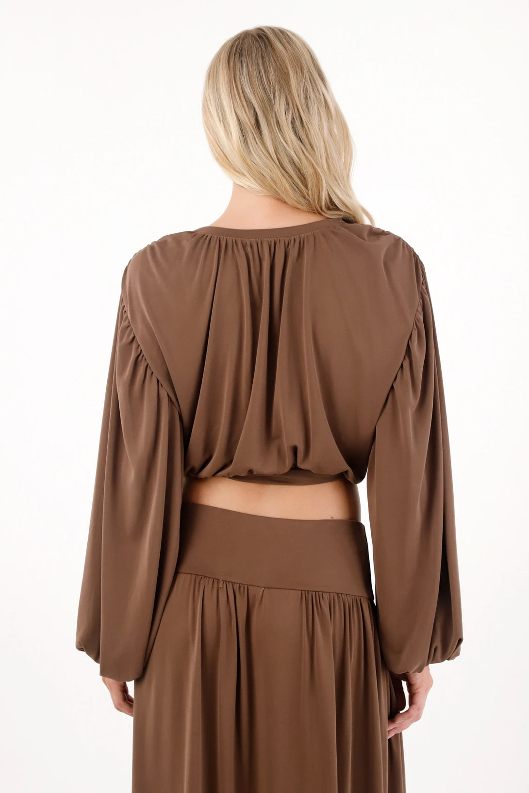 Café Long Sleeve Volume Top for Women