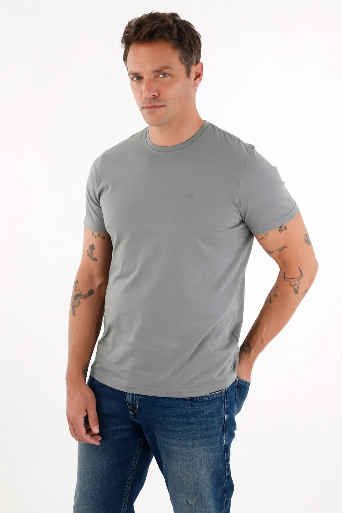 Camiseta básica manga corta para hombre