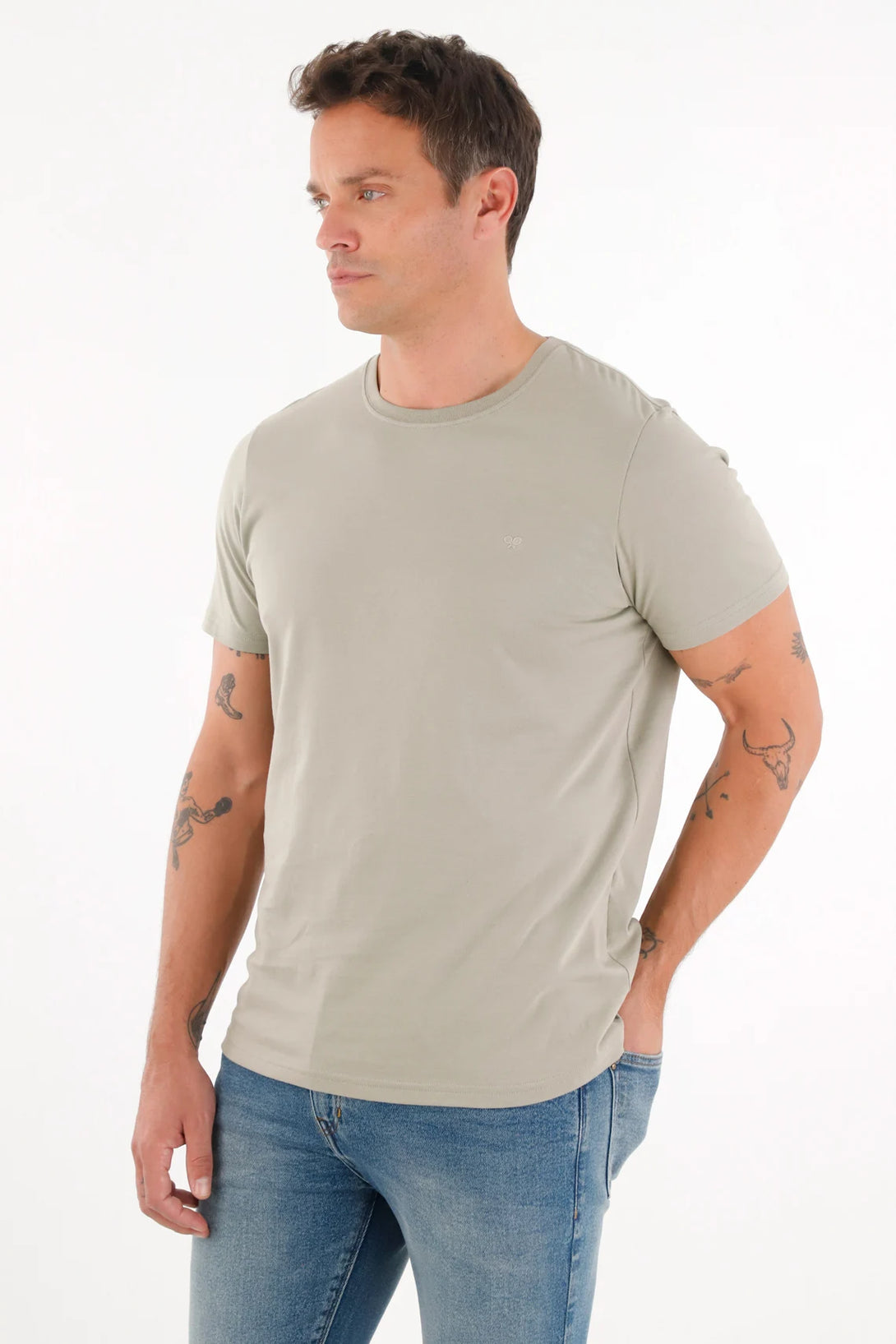 Basic T-Shirt with Mini Racket for Men
