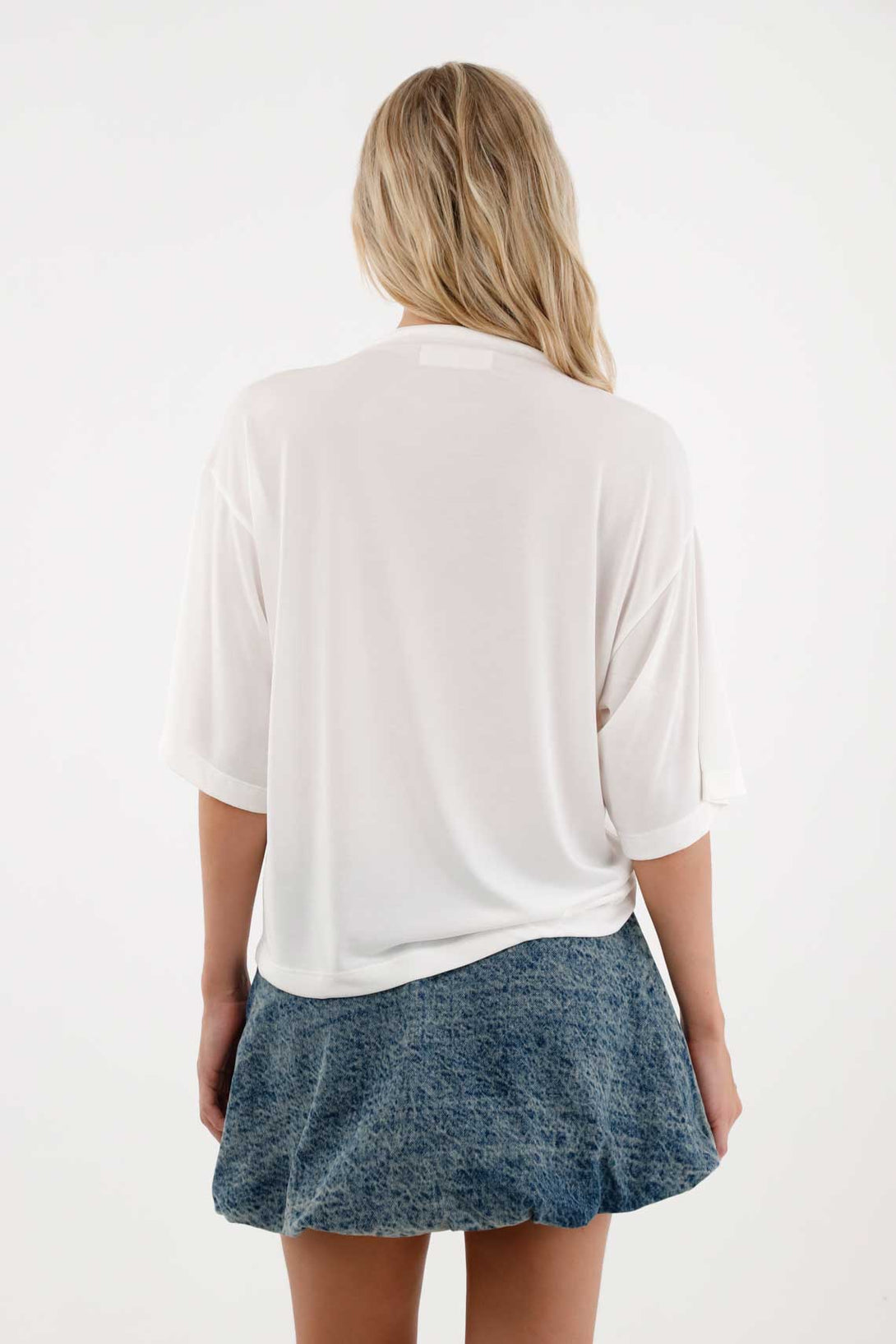 Cream High Neck Shirt for Women