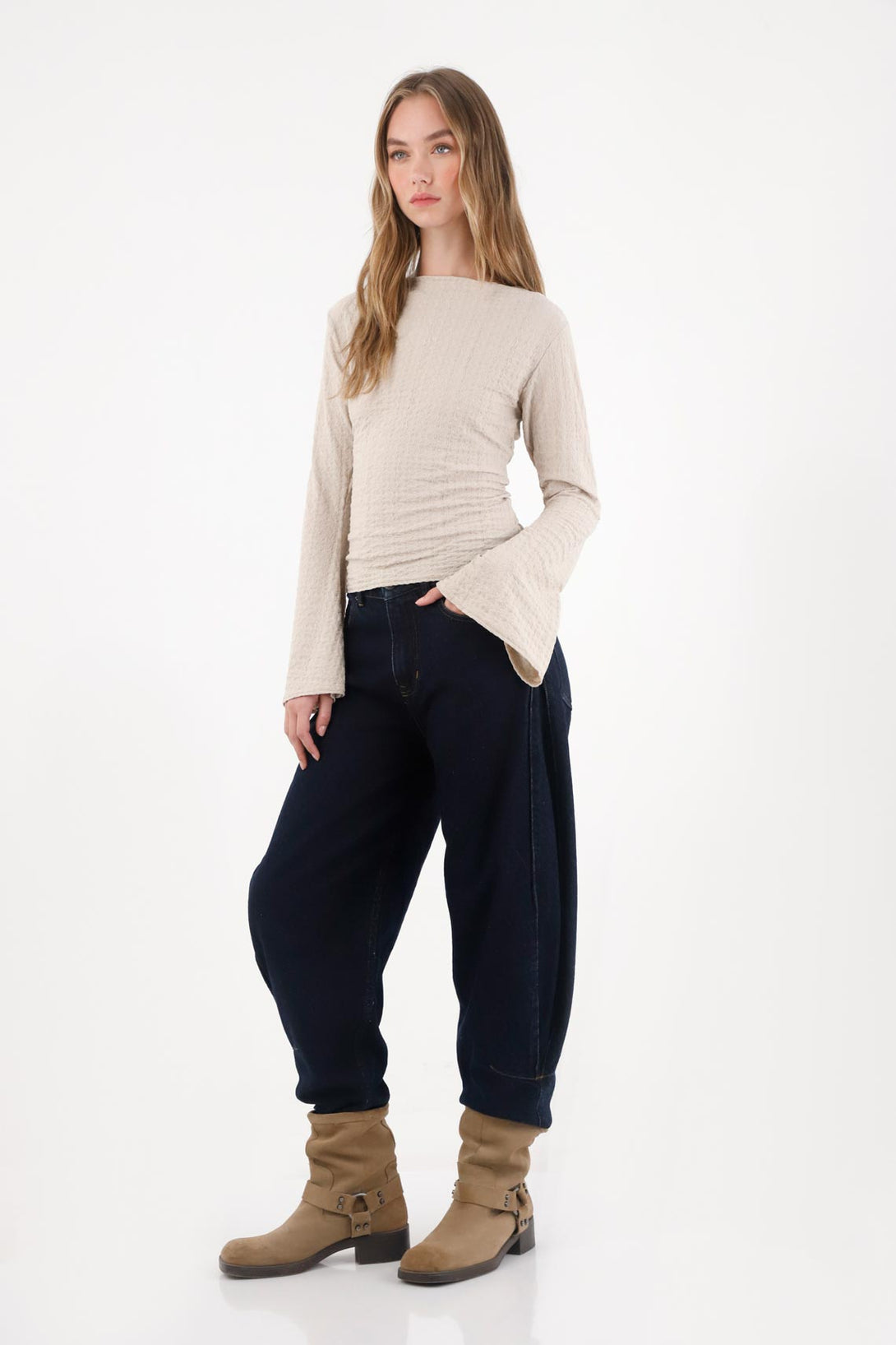 T-Shirt with V-Hem Animal Print for Women