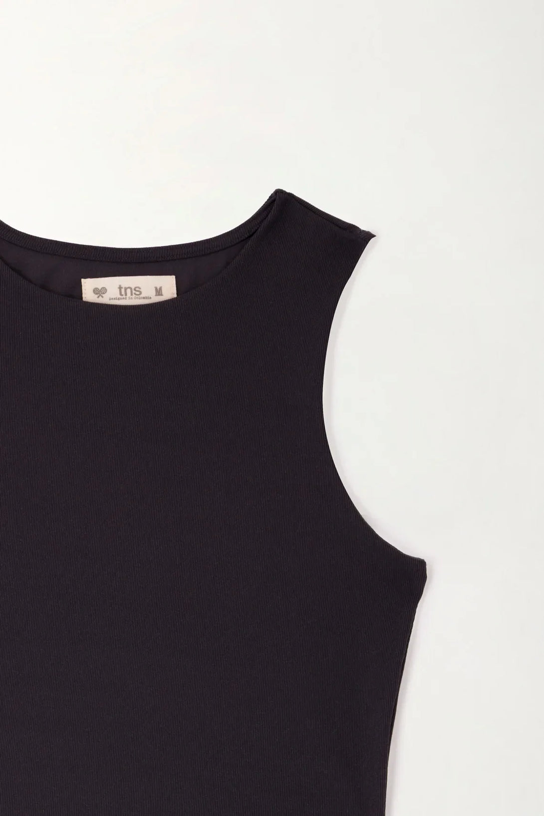 Black Rib Crop T-Shirt for Women