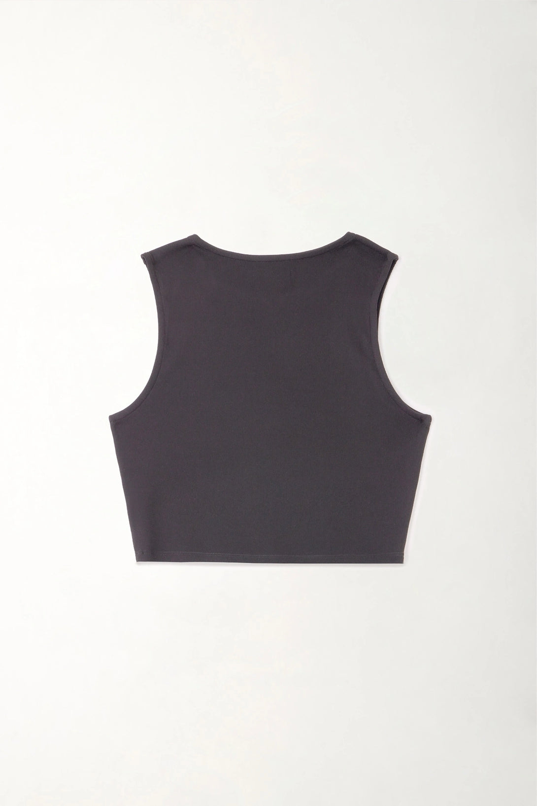 Gray Rib Crop T-Shirt for Women