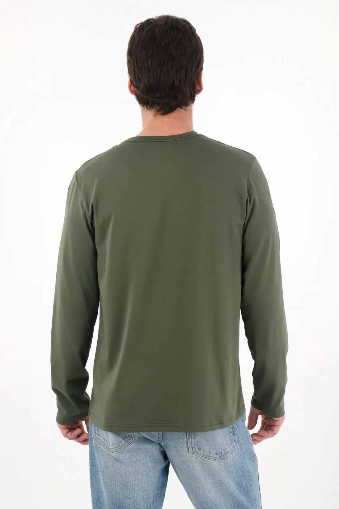 Long Sleeve Green T-Shirt for Men