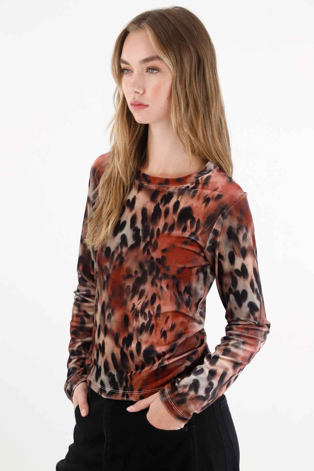 Boat Neck Coffee T-Shirt for Women