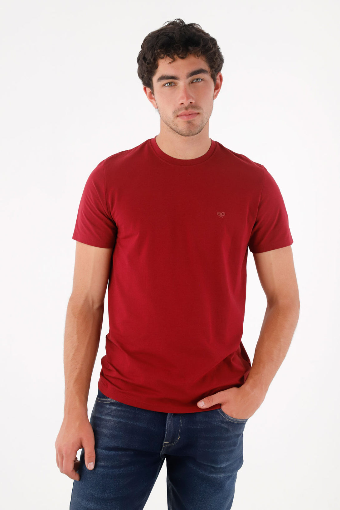 T-Shirt with Mini Red Racket for Men