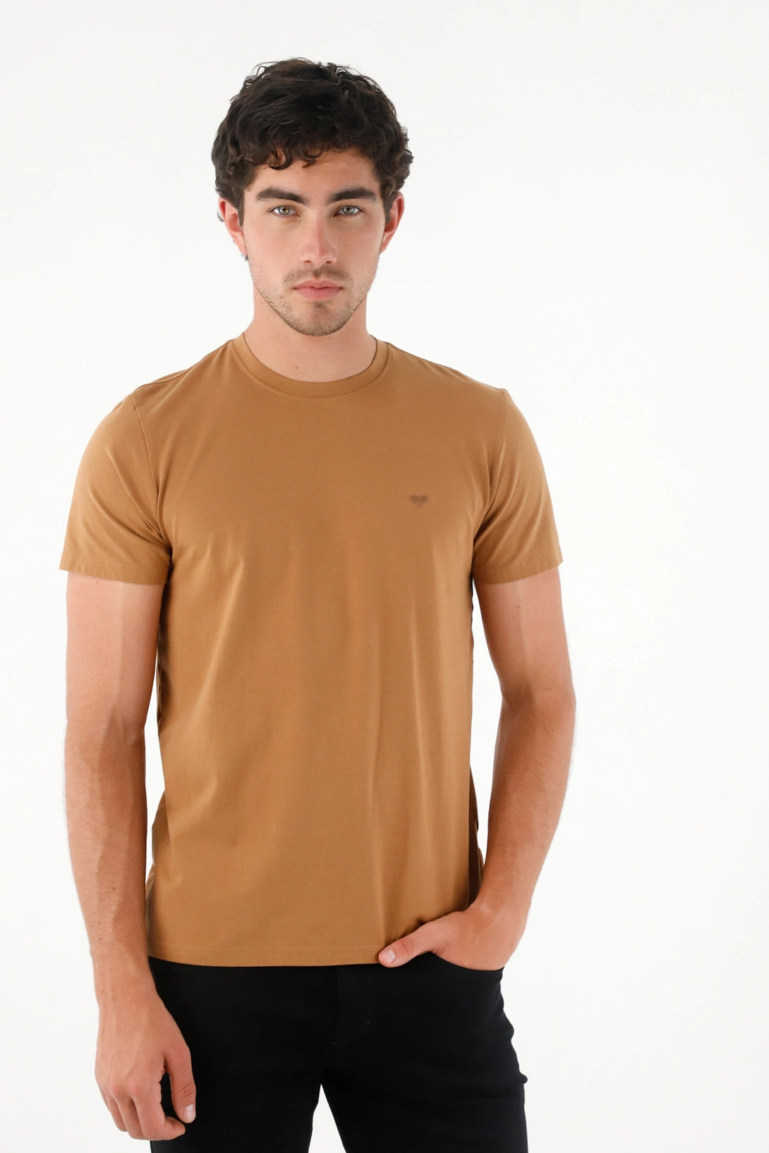 T-Shirt with Mini Brown Racket for Men