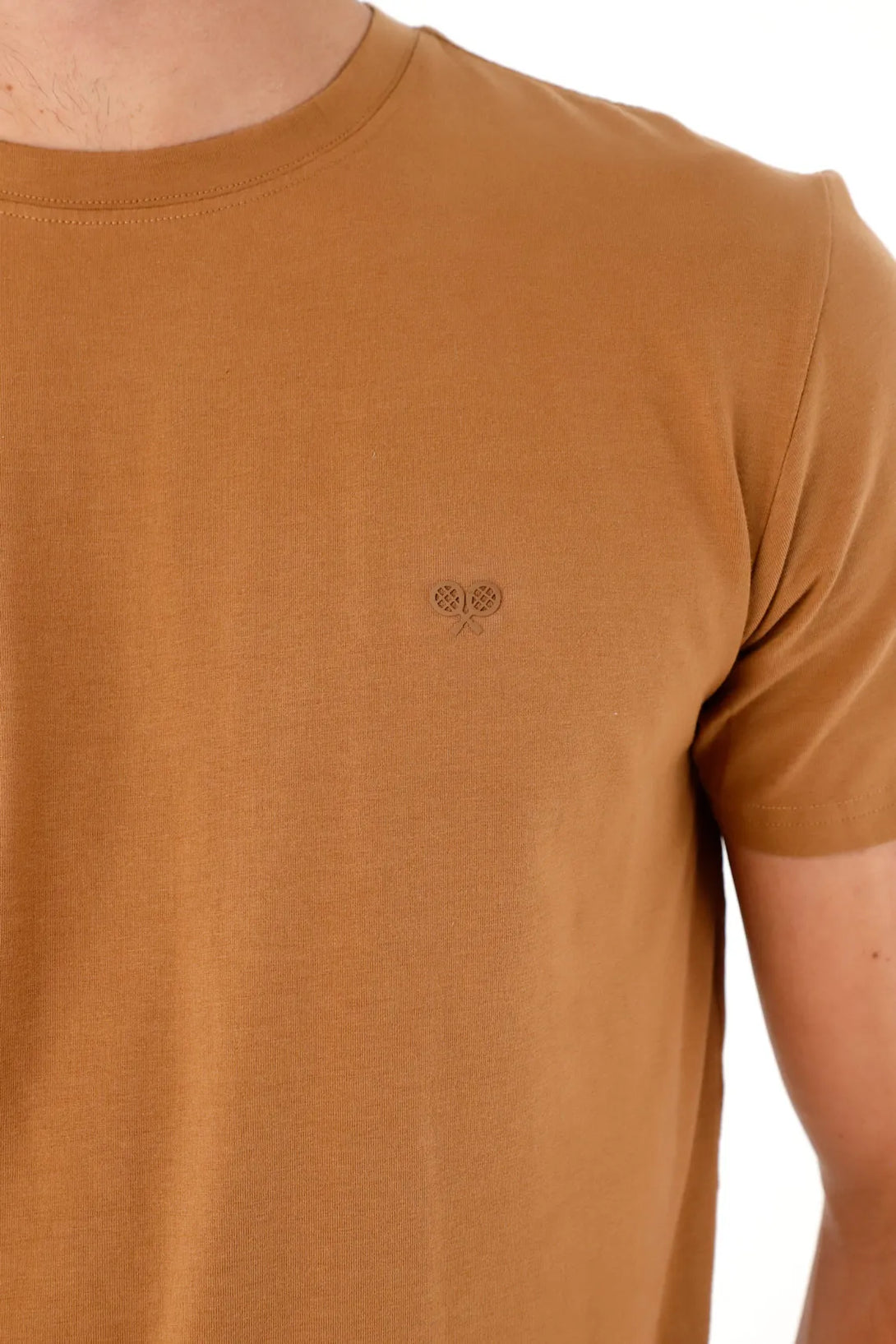 T-Shirt with Mini Brown Racket for Men