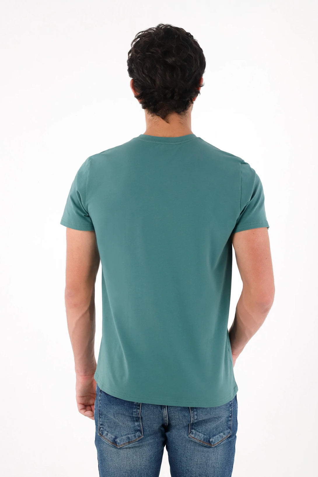T-Shirt with Mini Racket in Green for Men