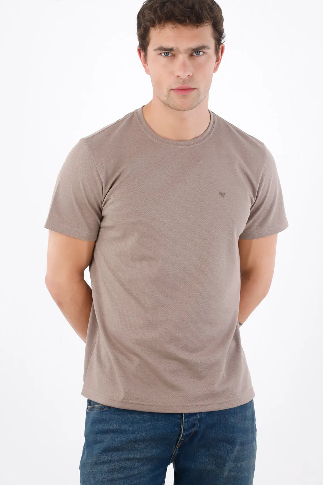 Men's regular fit TNS microtexture T-shirt