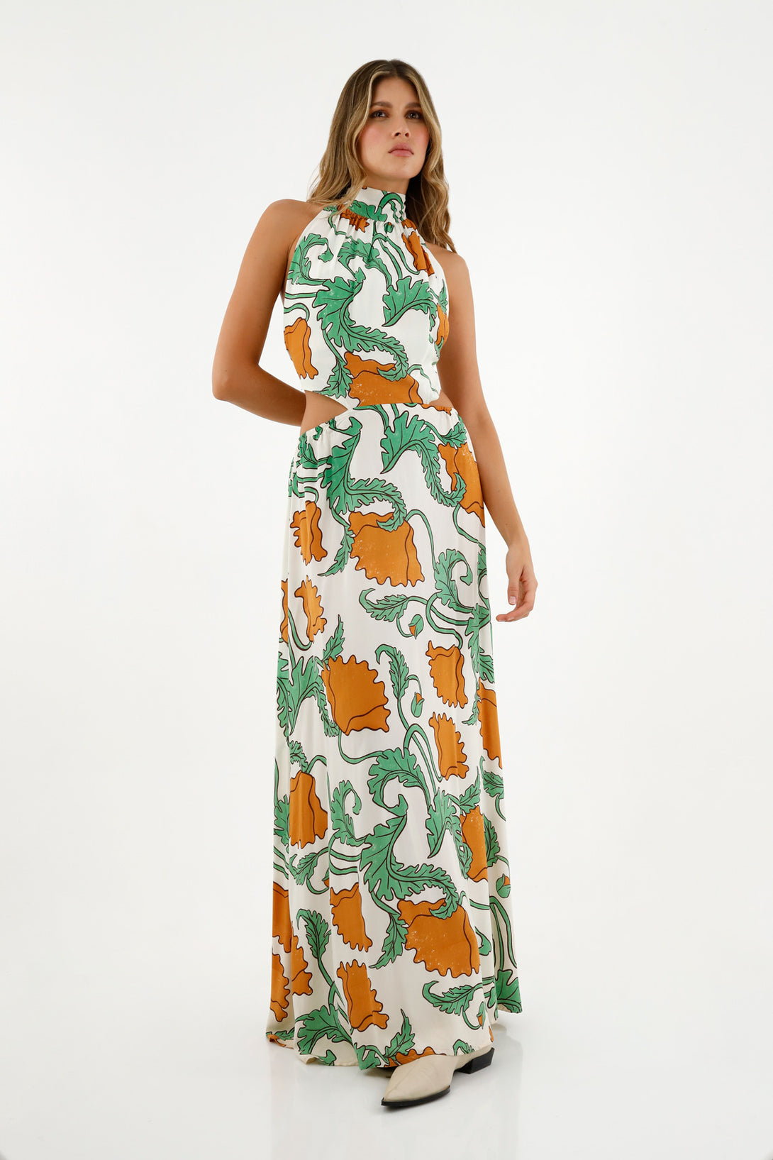 Women's Halter Neck Printed Dress