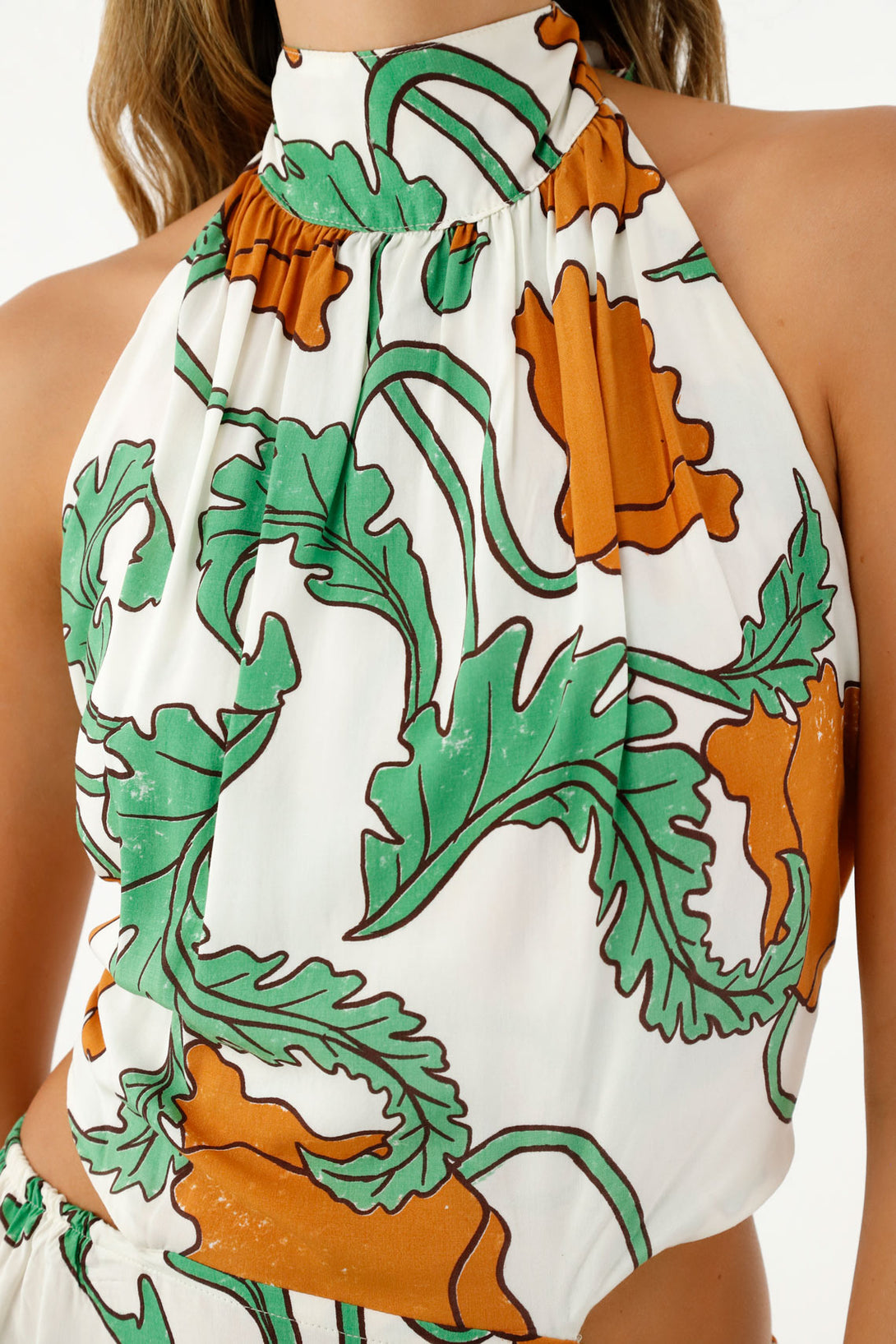 Women's Halter Neck Printed Dress