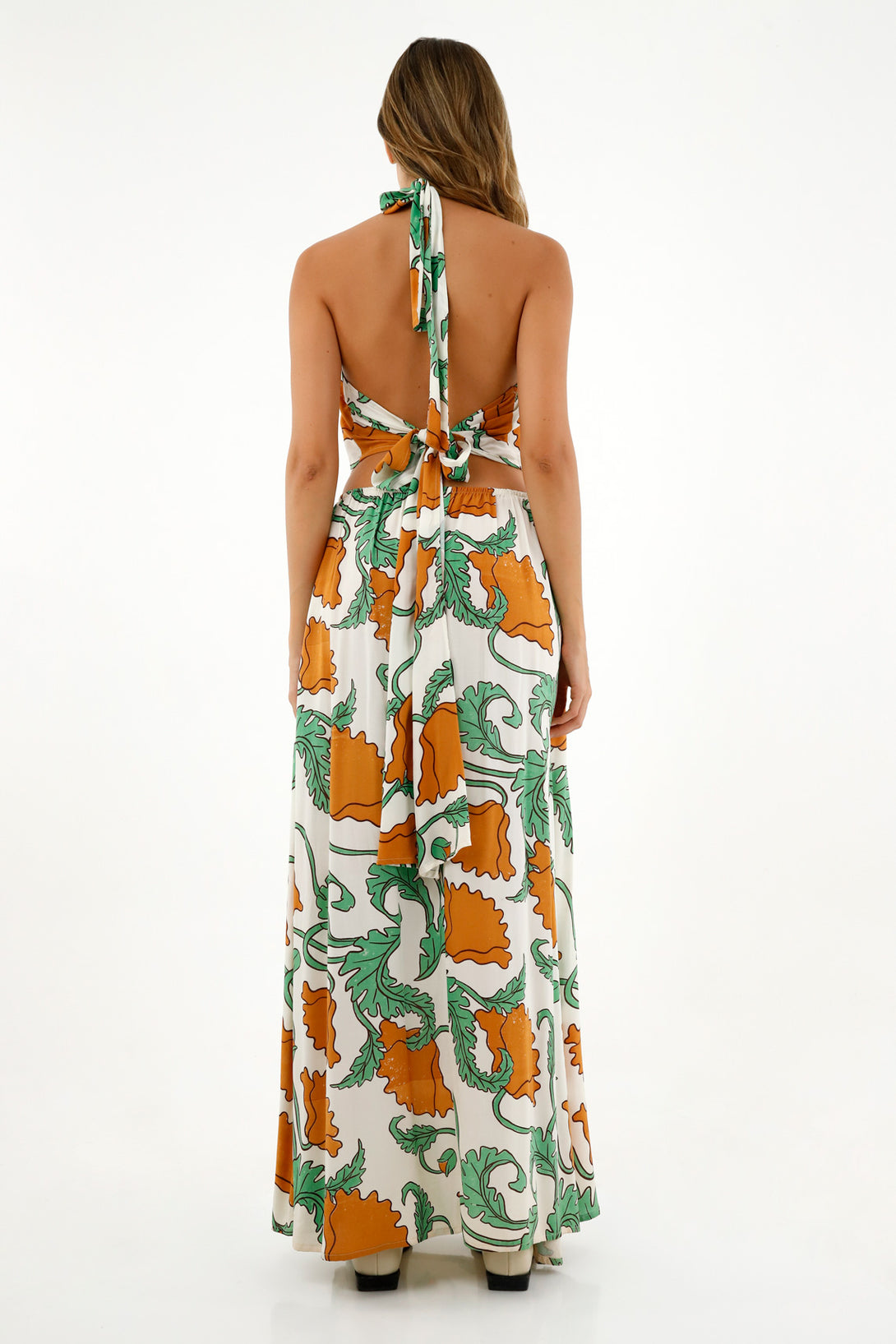Women's Halter Neck Printed Dress