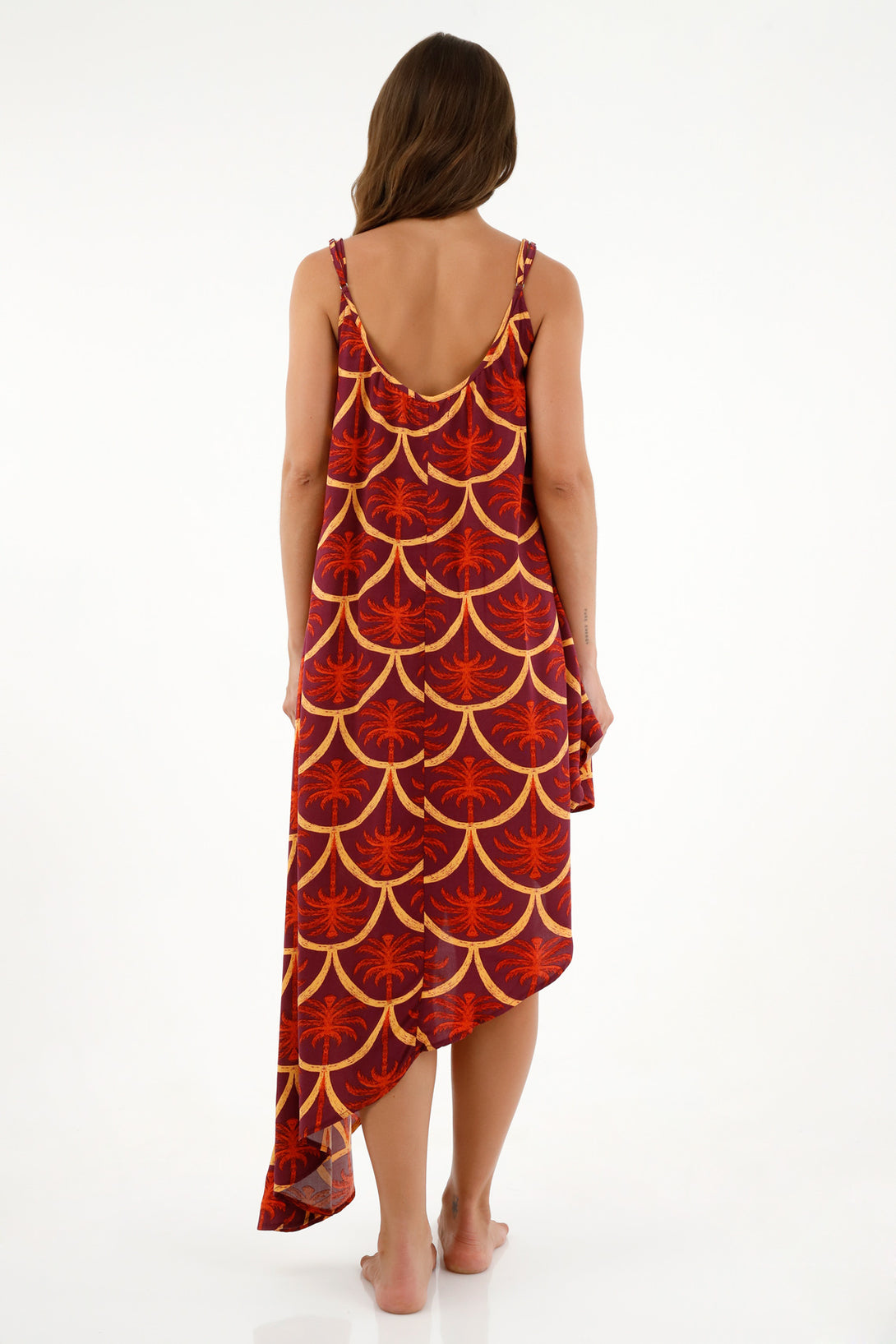 Vestido con corte diagonal para mujer