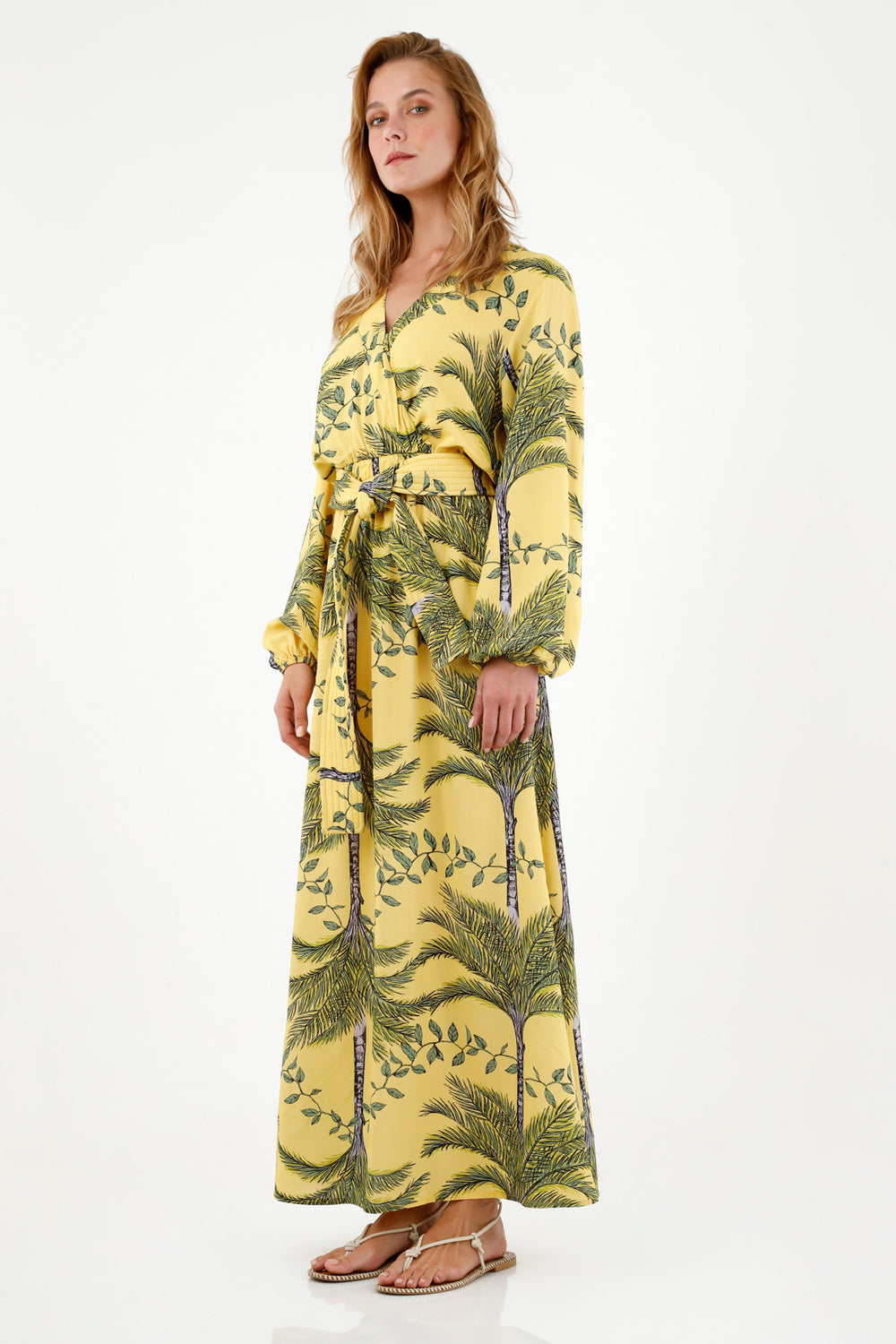 Vestido  largo estampado para mujer