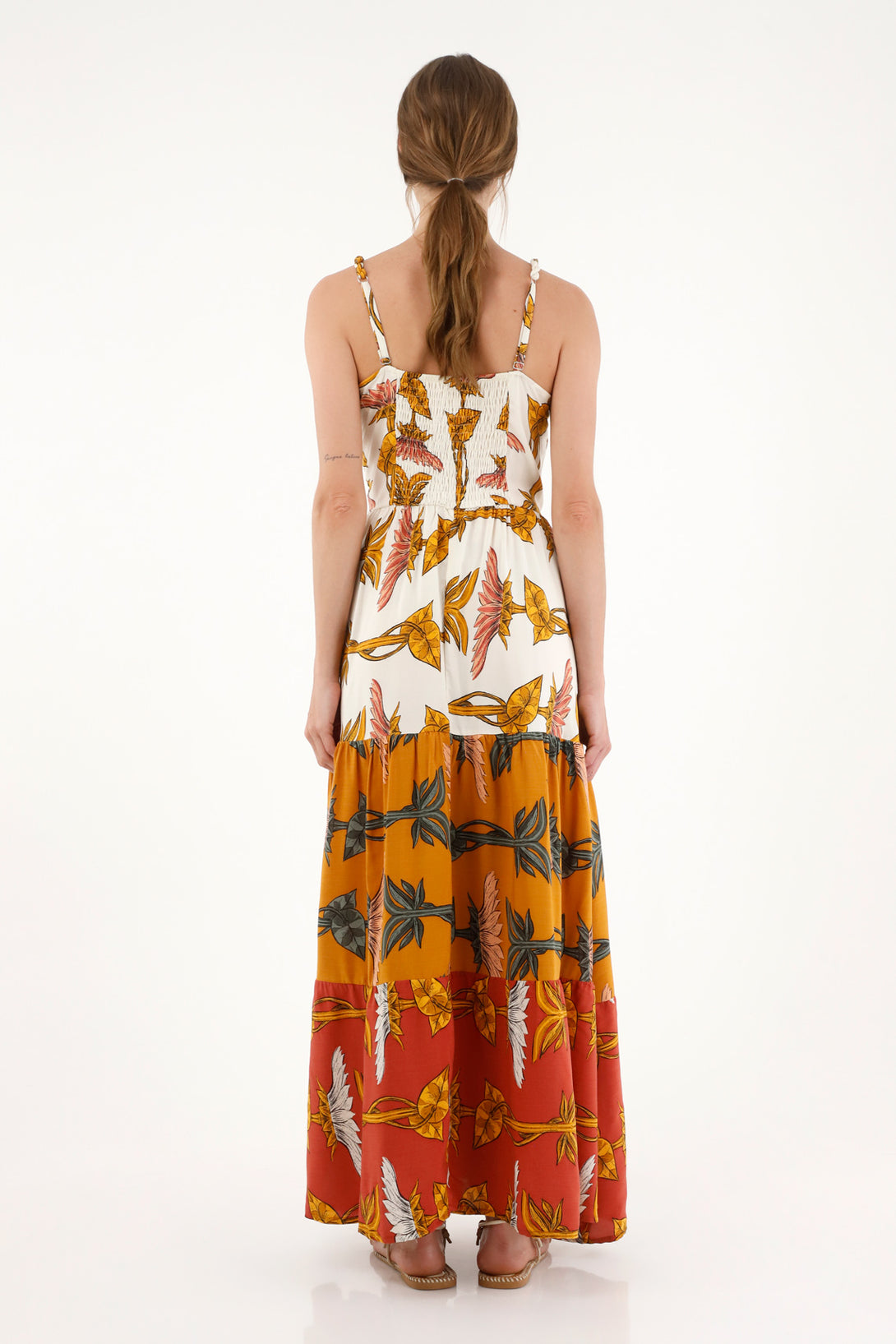 Women's V-Neck Printed Dress