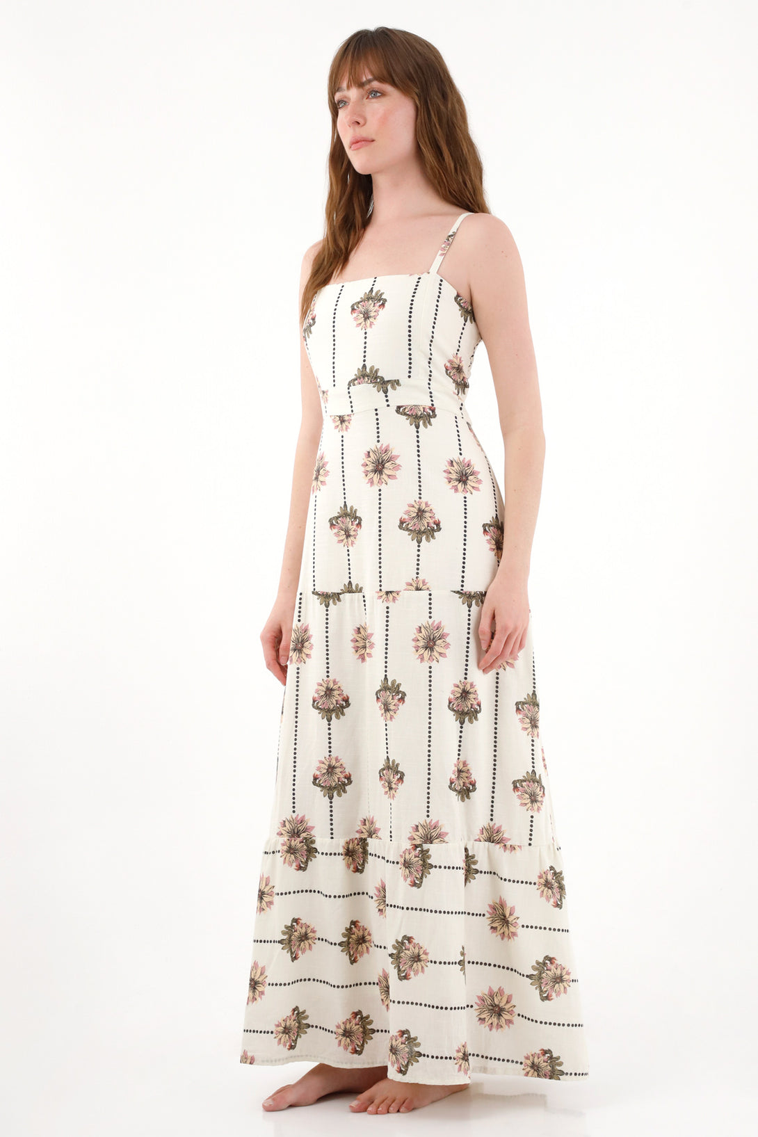 Women's Long Floral Print Dress