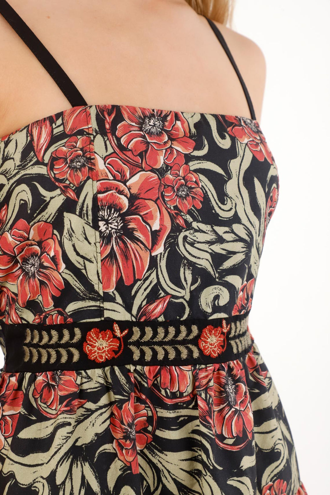 Multicolor Floral Print Short Dress for Women