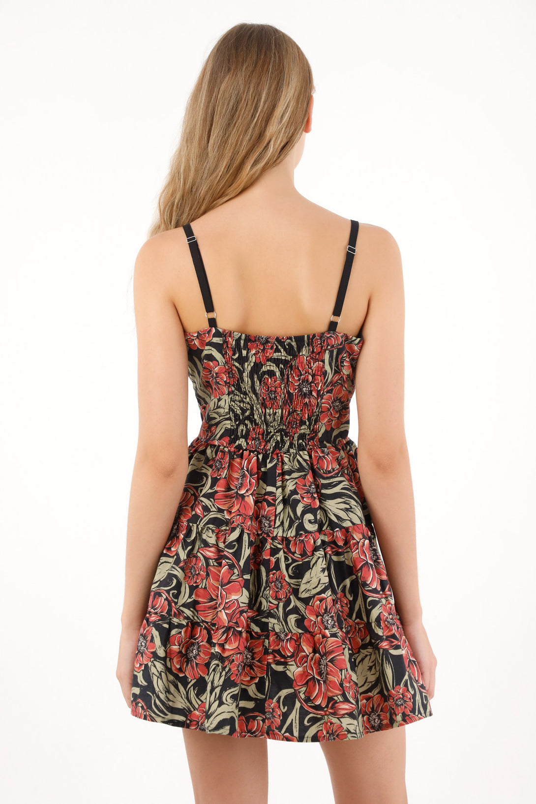 Multicolor Floral Print Short Dress for Women