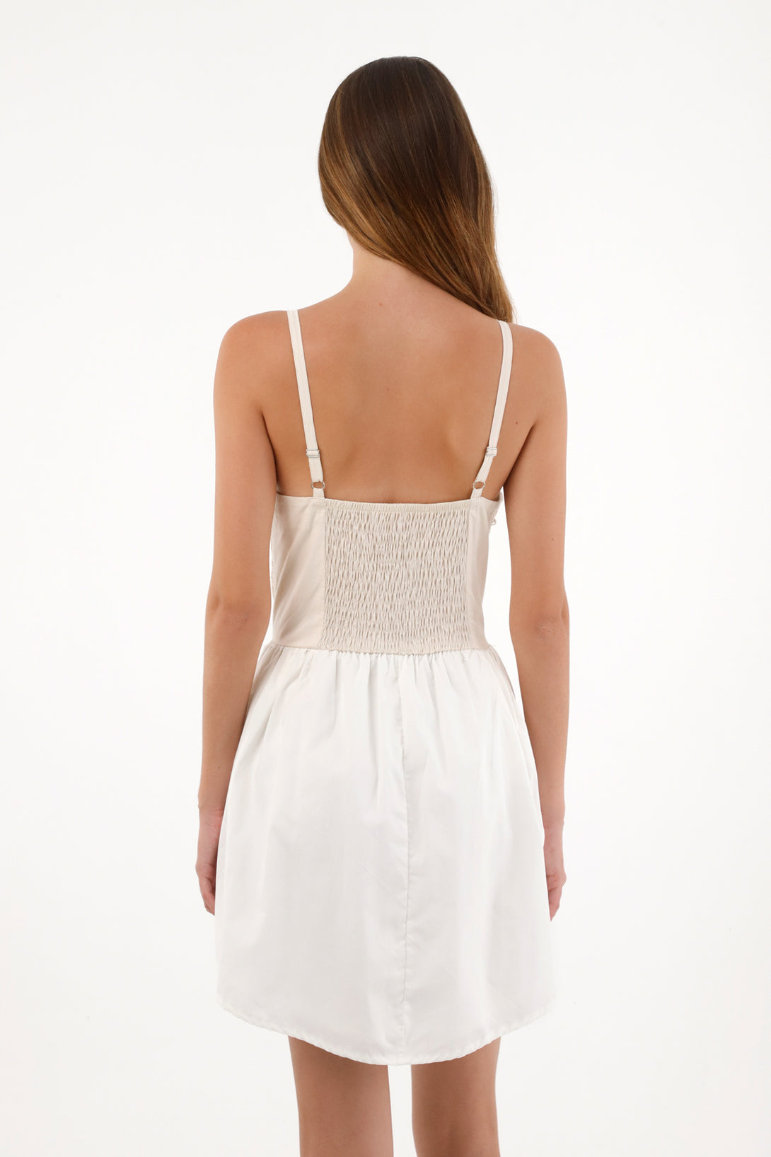 Women's Ivory Corset-Style Mini Dress