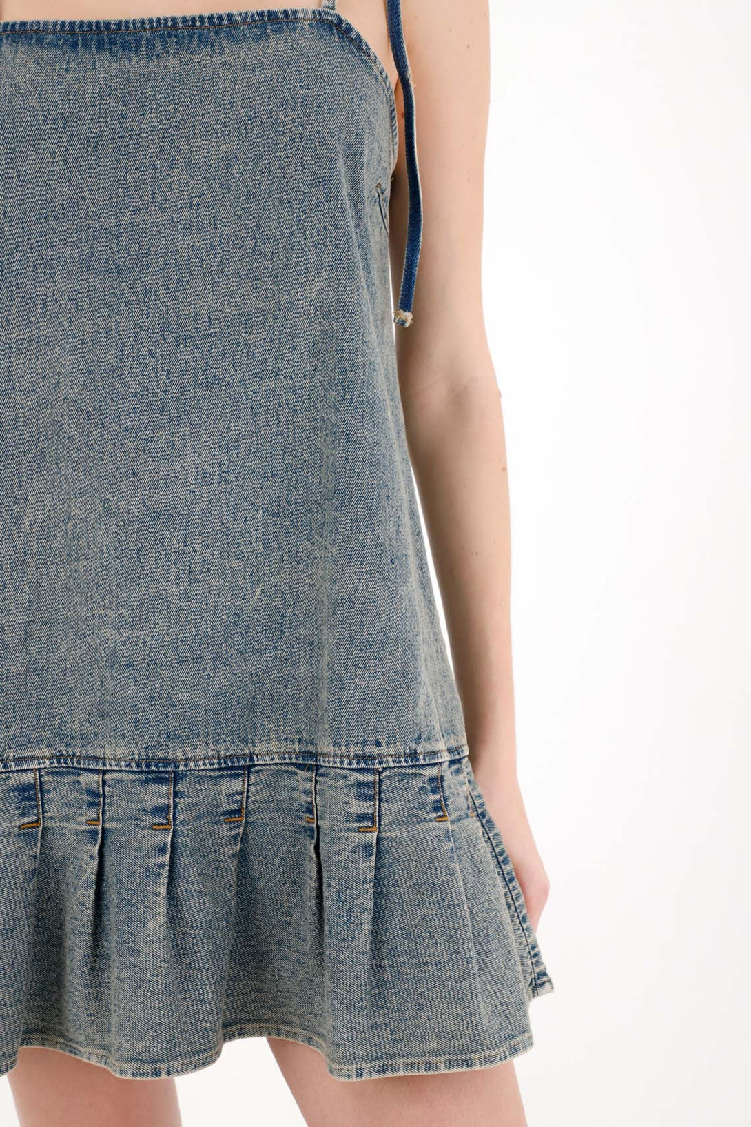 Women's Short Denim Dress in Blue