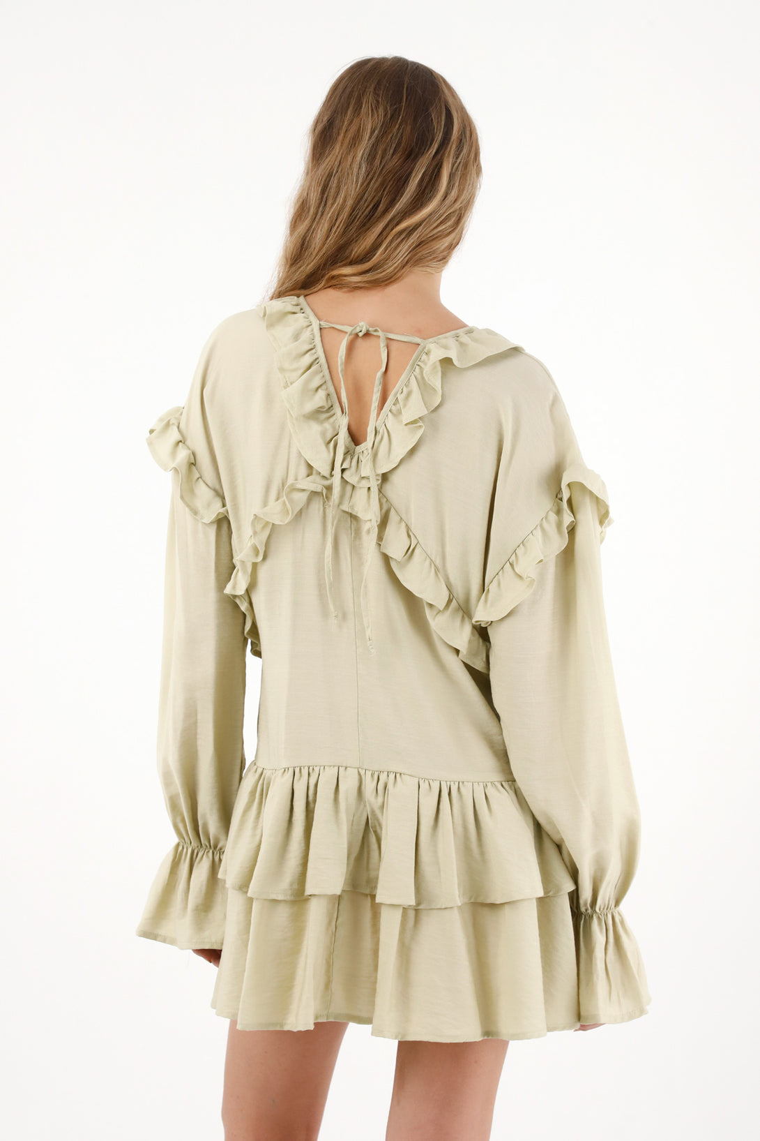brown long sleeve dress short Short Long Sleeve Dress in Brown for Women 15-0513 / M