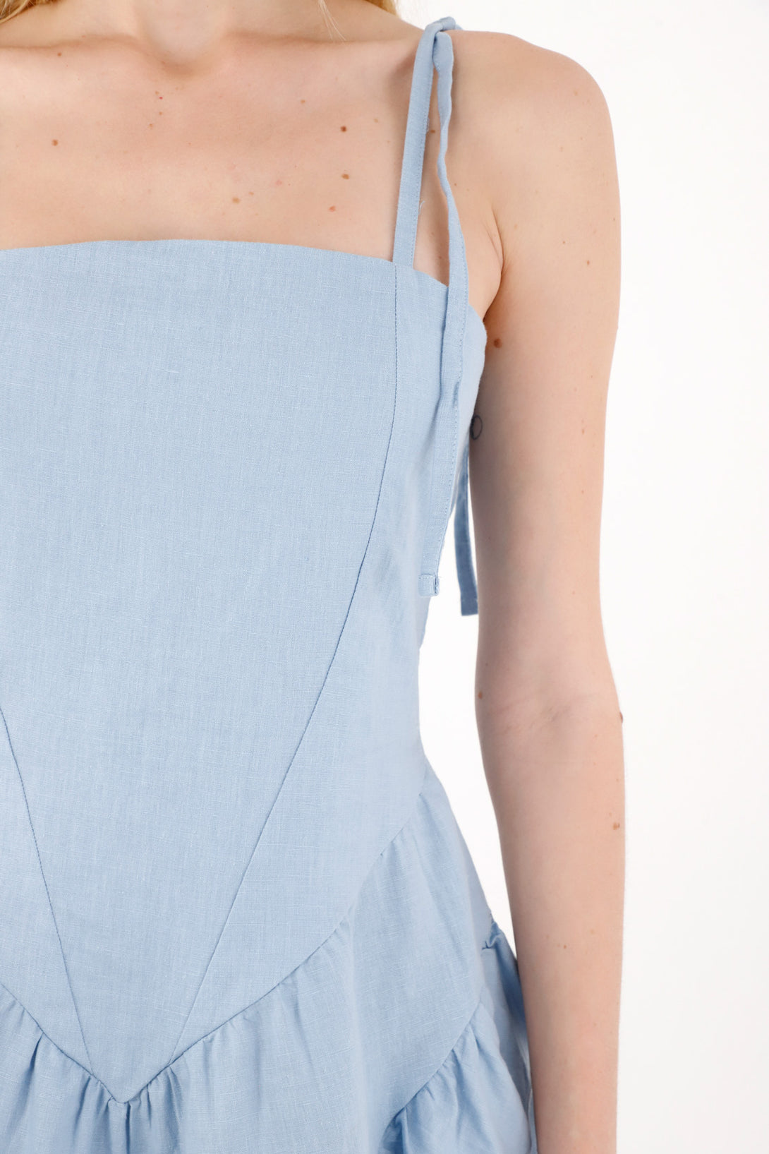 Women's Blue Corset Style Mini Dress